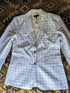 Ann Taylor Plaid Blazer